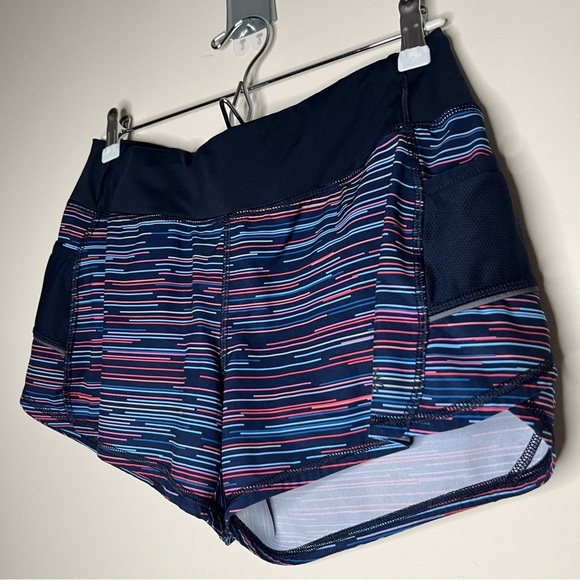 ATHLETA Multicolor Space Dye Stripe Atheleisure Lined Pockets Shorts - Picture 2 of 7